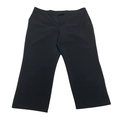 Liz Claiborne 职业黑色高腰 Emma 正装裤女式大码 18 码 — 第 1/4 张图片