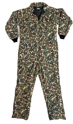 Vintage Saftbac Coveralls Men Large Duck Camouflage Hunting insulated USA Made - Image 1 of 4