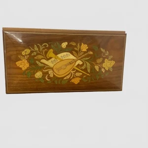 Music Box Mandolino Piccolo Intarsiato Italiano La Botteguccia Sorrento Suona Pelliccia Elise - Foto 1 di 8