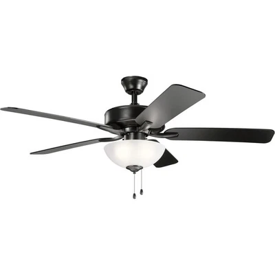 Kichler Lighting 330017SBK Basics Pro Select 52 inch Satin Black Ceiling Fan - Image 1 of 4