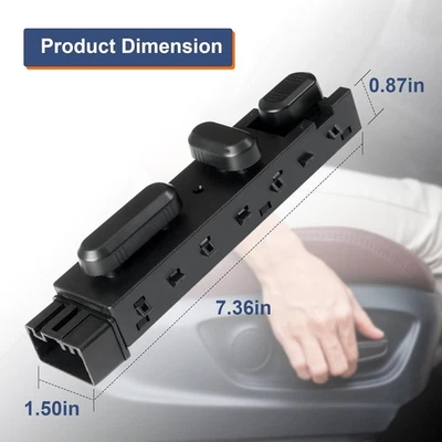 Power Seat Adjustment Control Switch 10 Way for Ford F150 Explorer Driver Side - Image 1 of 4