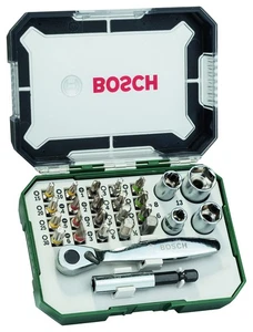 Bosch 26 pz Set di Bit di Avvitamento con Cricchetti bit PH PZ esagonali T S - Foto 1 di 24