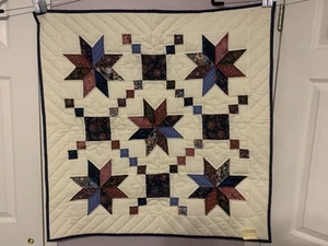 Yoders Quilt Shop Amish Pennsylvania Lemoyne Star Amish Crafted Wall Hanging New - Picture 1 of 17