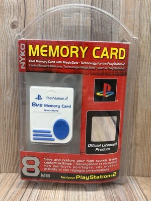 NEW** PlayStation 2 PS2 8MB Magic Gate Memory Card NYKO  Blue/White - Image 1 of 4
