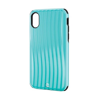 Funda rígida híbrida Elecom iPhone X material TORONCO bolsa de transporte estilo azul P 162 Foto 1 de 4