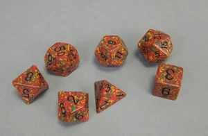 Chessex speckled Reggae 7pc polyhedral dice set OOP - Picture 1 of 2