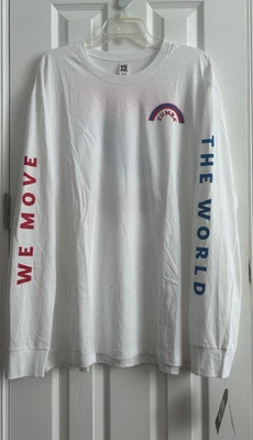 Nueva Camiseta Para Mujer Zumba Move The World Manga Larga XL Wear It Out Blanca Foto 1 de 4