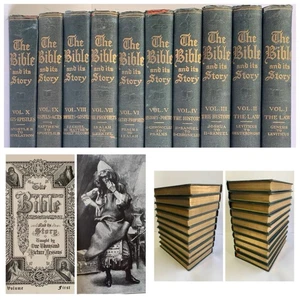 Die Bibel und ihre Geschichte unterrichtet von 1000 Bilderlektionen Horne 10 Bände Set, 1909 USA - Bild 1 von 18