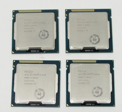 Lot of 4 Intel Core i3-3240 3.40GHz Dual-Core LGA1155 3MB CPU Processor SR0RH - Image 1 of 2