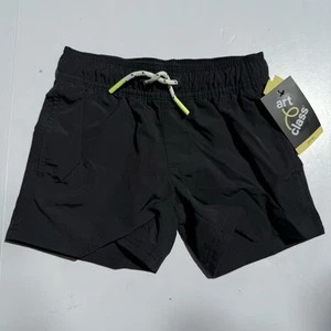 Art Class Boys Swim Trunks XS (4/5) Black Mid-Thigh UPF 50+ Drawstring NWT - Picture 1 of 6