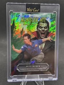 2025 Wild Card Haunted Hits Pete Weber Monster Hit /1 Dracula Green Holo Bowler - Picture 1 of 2