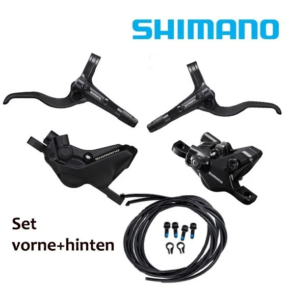 Cyclon Hydraulisches MTB-Scheibenbremsen-Set - Schwarz/rot, Für Mountainbikes, IS/PM-Adapter