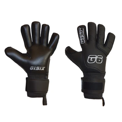 G6 Gisix Guanti da portiere Effect 25 Black da adulto calcio calcetto futsal - Immagine 1 di 2