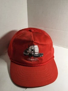 Vintage - KC Made In Bangledesh - PETERBILT Mesh 6 Panel Snapback Trucker Hat - Picture 1 of 12