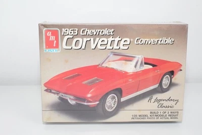 B98 1:25 ERTL AMT 6774 KIT CHEVROLET CORVETTE CONVERTIBILE 1963 COME NUOVO SI... - Immagine 1 di 4