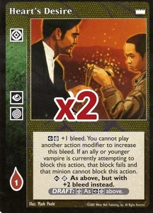 Lot of 2 Karten: Heart's Desire [LotN Set] - VTES Card - Bild 1 von 2