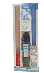 Nintendo Wii Dream-GEAR Doble Brillo Sables Rojo y Azul Para Star Wars PROBADO CIB - Imagen 1 de 2