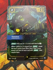 Teemo Strategist Alt art 121a/298 English  Riftbound League of Legends - Picture 1 of 2