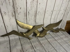 Vintage SP San Pacific Messing 3 Möwen Wandbehang Deko - Bild 1 von 6