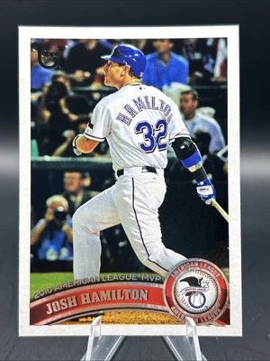 2011 Topps baseball Josh Hamilton MVP card #29 - Topps Umbrella Logo Rangers - Image 1 of 2