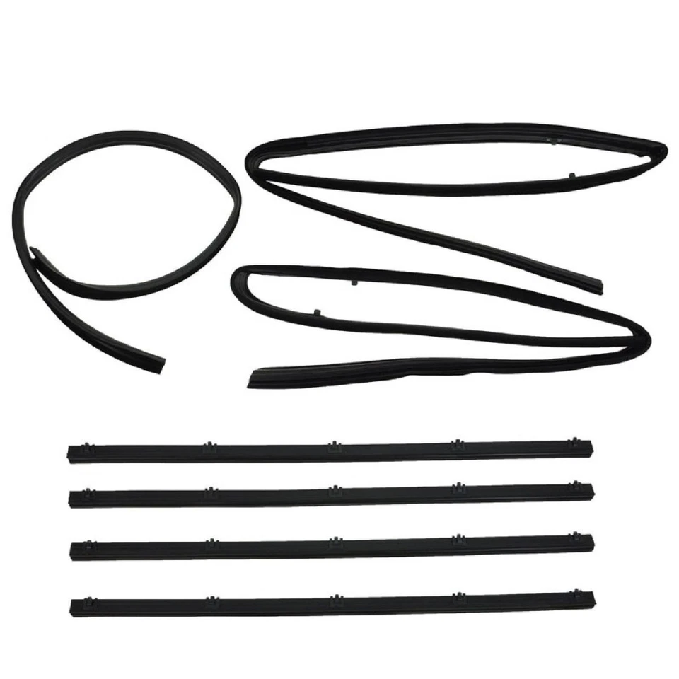 Window Sweep Felt & Run Channel Kit Set of 8 for 72-79 Dodge D W Series Pickup Foto 1 de 4