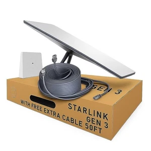 Starlink Standard Dish Kit (Gen 3 Router, Dish w/Kickstand, 15M Cable and PSU) - Picture 1 of 1