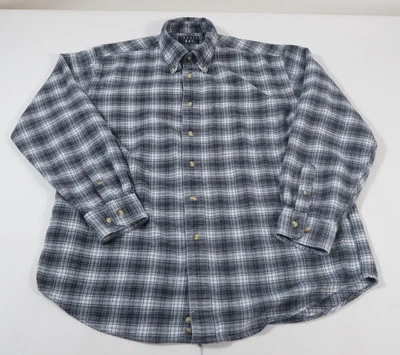 Vintage Trader Bay Mens Flannel Button Up Plaid Shirt  Green Size M 90s - Image 1 of 4