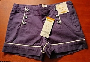 GYMBOREE GIRLS SAILOR NAUTICAL SHORTS NAVY SIZE 6 NWT VERY CUTE! - Picture 1 of 11