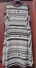 Moda At George Black And White Striped Lined Dress Size 20 Bnwot