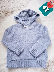  Baby Gap Toddler Boy's Hoodies Sweater 60% Cotton Blue/White Sz:4T - Picture 1 of 5