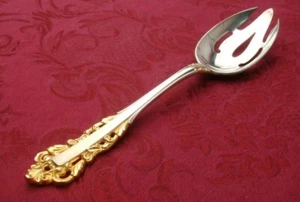 Golden Medici by Gorham Sterling Silver Pierced Serving Spoon 8 5/8" - Picture 1 of 5