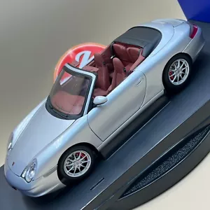 AUTOart 1/18 Porsche 911 Carrera Silver Facelift Cabriolet Performance 77855 - Foto 1 di 19