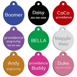 Tag Pet ID Engraved Dog Name Cat Personalised Tags Customised Puppy Custom - Picture 1 of 45