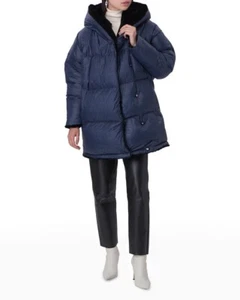 Yves Salomon Reversible Sheared Rabbit Puffer Jacket, S, New! - Picture 1 of 6