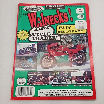 Walnecks Classic Cycle Trader Magazine January 1996 1929 Henderson Four Suzuki - Image 1 of 4