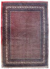 Handmade vintage Indian Seraband rug 6.3' x 8.9' (194cm x 274cm) 1970s - 1C935