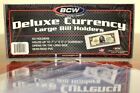 ONE LARGE BCW DELUXE CURRENCY MONEY SLEEVE BILL PAPER NOTE  HOLDER SEMI RIGIDi