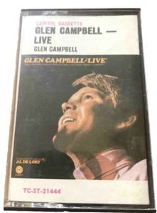 Glen Campbell Live Vintage Cassette Tape Capitol TC-ST-21444 Rare Country Album - Picture 1 of 6