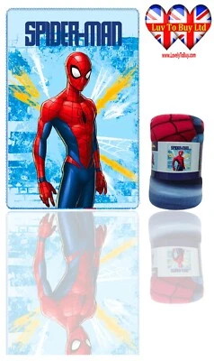 Kids Blanket,Official Marvel Spiderman Blanket Soft Touch Fleece (140x100cm) - Image 1 of 4