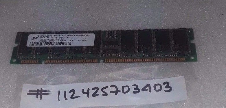 512MB SD SDR SDRAM PC133 CL3 168PIN ECC-REG RAM MEMORY FOR  Dell PowerEdge SC500 - Image 1 of 1