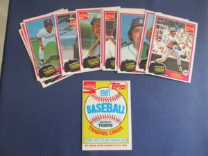 1981 Topps Coca Cola DETROIT TIGERS  Complete Team Set Kirk Gibson RC - Picture 1 of 7