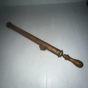 Old VINTAGE Pump Antique Brass Water Pesticide Sprayer Wood Handle - Picture 1 of 17