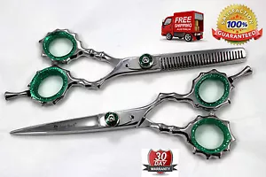 Professional Salon Shear Hair Cutting Scissor Barber & Thinning Scissor Set 5.5" - Picture 1 of 10
