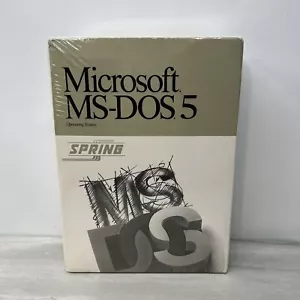Microsoft MS-DOS Operating System Ver 5 on 3.5 Disks Sealed Big Box OEM RARE PC - Picture 1 of 7