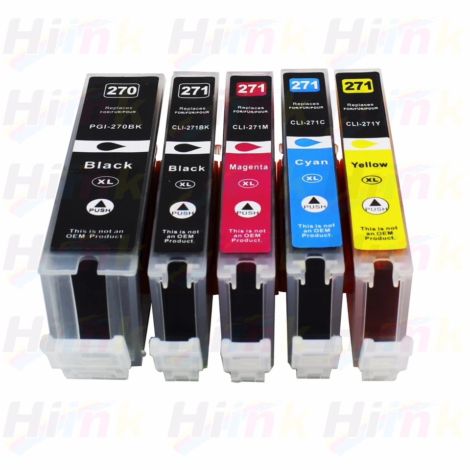 Tinta 5PK PGI-270 XL CLI-271 XL para Canon PIXMA MG5720 MG5722 MG6820 TS5020 Foto 1 de 1