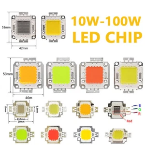 10w 20w 30w 50w 100w LED chip bulb rgb cob high power flood light 12v 32v 36v - Picture 1 of 19