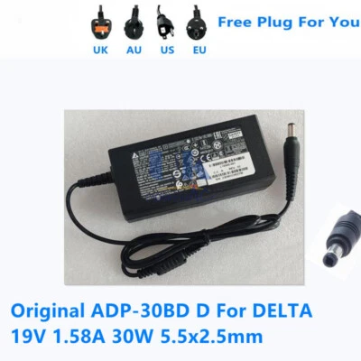 Genuine DELTA ADP-30BD D 19V 1.58A 5.5×2.5mm Monitor Laptop Power Supply Charger - Image 1 of 4