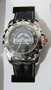 MLB Colorado Rockies Baseball Men's Watch Diver Style New Battery Game Time - Picture 1 of 5