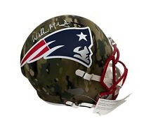 Willie McGinest Autographed Full Size Patriots Special Camo Replica Helmet BAS W