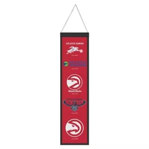 "Bandera Bordada Atlanta Hawks NBA Heritage 8"" X 32" - Imagen 1 de 1